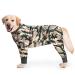 Rehabilitation suit for medium-sized and large dogs after operations breathable full cover dog body body one-divider pajamas cone-e collar alternative surgical abdominal wounds and skin protection 32 camo