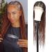 Fecihor Criss Cross Knotless Box Braided Wigs with Baby Hair 36 - Mix Black Brown