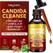 Candida Cleanse Detox with Triple-Targeting Technology All-in-1 Synergy Formula with Caprylic Acid Oregano Black Walnut & Wormwood Yeast Detox Gut Health Digestive & Immune Health (2 Fl Oz) 2 Fl Oz (Pack of 1)