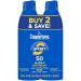 Coppertone Sport Sunscreen Spray SPF 50 Water Resistant Spray Sunscreen - 5.5 Oz - Pack Of 2