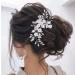 Unicra Flower Bride Wedding Hair Vine Gold Crystal Bridal Headband Leaf Headpiece Hair Accessories for Bridesmaid and Women Gold Silver Rose