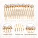 Ouligay 2-Piece Pearl & Crystal Hair Comb Set | Elegant Bridal Hair Accessories | Metal Side Combs & Hair Jewelry for Women - Buy Online on GoSupps.com
