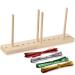 Bow Maker for Bow Ribbon Wreath Wooden Maker Tool with U-Shaped Scissor and Twist Ties for Making Bows DIY Crafts Christmas Party Decorations Hair Bows Corsages (Gold  Silver  Red  Green)