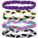kilofly 4pc Girls Nonslip Grip Braided Headbands Teens Sports Hair Elastic Bands set4 D