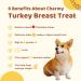 CHARMY Treats for Dogs/Cats Free Range Turkey Breast Pack of 3 High Protein Jerky Treat Hypoallergenic Pet Treat Training Treats Loaded with Phosphorus Bone Health Made in Canada 270g 90 g (Pack of 3) - Buy Online on GoSupps.com