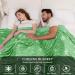 Inhand Cooling Blanket Twin Size - 59 x 79 | Q-Max 0.45 Lightweight Breathable Summer Blanket for Hot Sleepers | Decorative Cold Blanket for Night Sweats | Keep Cool with Green Snowflake Design - Buy Online on GoSupps.com