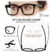 AEZUNI Large Square Reading Glasses for Women - Trendy 1.0 to 3.5 Magnification - Black 1.5x | International Shipping Available - Buy Online on GoSupps.com