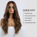 Buy Haircube 24 Inch Brown Long Curly Wig - Natural Look Synthetic Wig for Women - Middle Parting Style - Buy Online on GoSupps.com