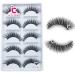 ICYCHEER 100% Mink Fur 3D False Eyelash Luxurious Natural Messy Daily Fake Eye Lashes Makeup Eyelashes 5 Pairs/Box