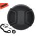 52mm Universal Snap-On Lens Cap for Nikon 18-55mm f/3.5-5.6G ED AF-S DX Nikkor Zoom Lens + Cap Keeper + Microfiber Cleaning Cloth