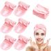 6 Pcs Satin Headband Facial Silk Hair Wraps for Women Washing Face Adjustable Spa Headband for Sleeping Headband (Pink)