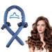 Heatless Curling Rod Headband Heatless Curlers Headband Heatless Curls Hair Styling Tools for Long Medium Hair Heatless Hair Curling Wrap Kit with Scrunchies Hair Clip Silk Hair Wrap (Navy Blue)