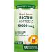 Nature's Truth Biotin 10000mcg | 100 Softgels | Non-GMO Gluten Free Supplement