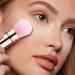 Veeteah Portable Makeup Brush Small Multipurpose Cosmetics Brushes | Portable Face Makeup Brushes Beginner Friendly Powder Brush for Home Travel Gold - Buy Online on GoSupps.com