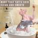 Exfoliating Charcoal Bamboo Bath Gloves for Sphynx Hairless Cats | International Shipping - Buy Online on GoSupps.com