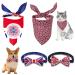 Dog Bandanas 2 Pcs Union Jack Bandana For Dog 2 Pcs Dogs Collar Bow Ties Pet Dog Kerchief Adjustable Strap Bandana For Dogs For Small Medium Large Girl Or Boy Dogs Cats Puppy Decoration Supply
