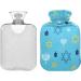 Chanukkah Blue Hot Water Bottle with Cover | 2L Heating Bottle for Pain Relief & Warmth | Perfect for Arthritis & Colds - International Shipping Available - Buy Online on GoSupps.com