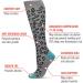 MeMoi Women's Leopard Nylon Compression Socks 15-20mmHg - Stylish Gray 9-11 | International Shipping - Buy Online on GoSupps.com