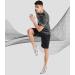 Men's Quick Dry Athletic Shirt - Short Sleeve Workout Tee, Moisture Wicking, Marled Charcoal - Medium - Buy Online on GoSupps.com