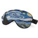 Starry Sky Sleep Eye Mask Eye Cover Van Gogh Night Sky Moon Tree Village Silk Eye Mask for Sleeping with Adjustable Strap for Travel Nap Shift Work Office