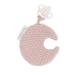 BO BABYS ONLY Moon-Shaped Pacifier Cloth - Sky Cotton & Teddy Fabric - 20x20 cm for Girls - Old Pink - Buy Online on GoSupps.com