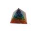 7 Chakra Rainbow Crystal Orgone Pyramid Healing Stone Crystal Chakra Pyramid EMF Protection Positive Energy Generator Orgonite Meditation Spiritual Balance Stones 65-70 mm with Velvet Phouch
