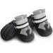 Neuwehe Dog Shoes - Waterproof Paw Protection Boots for Small & Medium Dogs | 4-Piece Set with Reflective Straps & Anti-Slip Sole (Size L Gray) - Buy Online on GoSupps.com