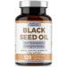 Black Seed Oil 120 Vegan Softgels Organic Cold Pressed Nigella Sativa Oil. Good Source of Omega 3 6 9. Super Antioxidant for Immune Support, Radiant Skin & Hair