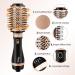 Nicebay 4-in-1 Hot Air Brush: Hair Dryer, Straightener, Curler, Volumizer - Ceramic Coating, 3 Temp Settings - Detachable Design for Travel Salon - Buy Online on GoSupps.com