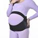 Merlinae Pregnancy Support Belt Maternity - Care Breathable Abdomen Support and Pelvic Support - Comfortable Belly Band for Pregnancy - Prenatal Cradle for Baby -Size S Black S ( 70-100CM )
