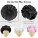 MELTU 1 Pack Hair Bonnet for Sleeping Satin Bonnet with Wide Elastic Band Silk Hair Wrap for Sleeping Soft Sleep Cap Black - Buy Online on GoSupps.com