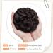 Silk-Co Hairpiece with Elastic Band - Wavy Soft Bun Hair Extensions 55g Dark Brown Curly Thickening Messy Bun Updo - Buy Online on GoSupps.com