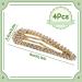 4PCS Gold Rhinestone Snap Hair Clips for Women - Shining Metal Hair Clips - Buy Online on GoSupps.com