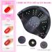 120W UV LED Nail Lamp: Professional Nail Dryer with 4 Timers, Automatic Sensor, Fast Curing Gel Polish, Portable Handle, Large Space - Pink - Buy Online on GoSupps.com