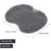 Foot Scrubber Mat - Non-Slip Shower Footrest with Suction Cups & Brush for Peeling & Massages | Washable & Hangable - 22.9 x 27.9 cm - Buy Online on GoSupps.com