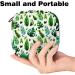 Menstrual Pad Bag with Zipper - Stylish Women's Napkin & Tampon Organizer - Tropical Green Leaf Design - Buy Online on GoSupps.com
