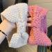 4 Pack Women's Knitted Headbands - Elastic Bow Wool Turban Hair Wraps in Red Gray Black Pink - Stylish Winter Accessories - Buy Online on GoSupps.com
