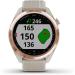 Garmin Approach S42 GPS Golf Smartwatch - 1.2 Touchscreen, 42k+ Preloaded Courses, Rose Gold Ceramic Bezel - Tan Silicone Band | 010-02572-12 - Buy Online on GoSupps.com
