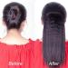 Ponytail Hair Extension Ponytail Extensions Real Human Hair Clip in Kinky Straight Ponytail Extensions Drawstring Ponytail Hair Piece Natural Color Remy Hair for Women Ponytail Hairpiece (Color : Bla 12inches 100g Black - Buy Online on GoSupps.com