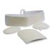 Exfoliating Body Loofah Complete Bath Set includes Back Scrubber  Mitt and Facial Buff Pads for a Natural  Luxurious Spa Experience by Bonte