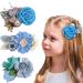 Hcliptie Large Flower Hair Clips for Babies & Girls | Crocodile Accessories in Pink & Blue | Perfect Gift Box for Toddlers & Teenagers - 6x7.6 cm - Buy Online on GoSupps.com