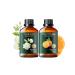 Pure Gardenia & Sweet Orange Essential Oil Set Natural Floral Citrus Oil Duo for Reed Diffuser Skin Hair Care Laundry Perfume & Candle Making 2 x 3.38 Fl Oz