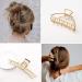 4.7 Inch Gold Metal Hair Clips 4PCS - Non-Slip Big Jaw Clips for Thick & Thin Hair - Cute Butterfly Fashion Accessory for Women & Girls - Buy Online on GoSupps.com