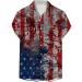 Men's Patriotic American Flag 4th of July Button Down Shirt - Black, Medium - Buy Online on GoSupps.com
