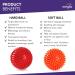 Buy Meglio Fascia Ball Massage Set - Trigger Point Therapy for Back Legs & Feet | Free Exercise Instructions - Buy Online on GoSupps.com