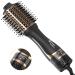 Nicebay Hair Dryer Brush Hot Tools Blow Dryer Brush for Women One Step Blowout Brush with Display Screen Oval Ceramic Barrel Negative Ion Black and Gold