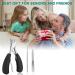 Professional Toe Nail Clippers for Thick Nails - Heavy Duty Toenail Scissors with Nail File & Hook - Sharp Curved Blades - Wide Jaw Opening - Soft Handles in Black & Silver - Buy Online on GoSupps.com