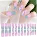 1 Set Acrylic Press on Nails Square Fake Nails with Glue Press on Nails Gradient Flower Fake Nails with Designs Full Cover Medium Coffin Press on Nails - Buy Online on GoSupps.com