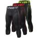 Yuerlian Men's 3/4 Compression Pants Leggings Tights Cool Dry Capri Shorts Baselayer Workout Running Sports Tights X-Large 3/4 Capri-black + B Red + B Green/