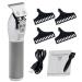 KaleWoz Hair Clippers for Men 2600mAh Professional Men's Cordless Hair Trimmer with Hair Cutting Cape Beard Trimmer Electric Pro Li Outline Trimmer Body Grooming Kit Rechargeable Gifts (Silver)